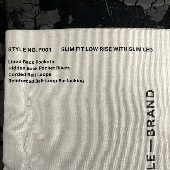 Purple Brand Black Crackle Effect Low Rise Slim Jeans New Size 38 - Picture 8 of 9